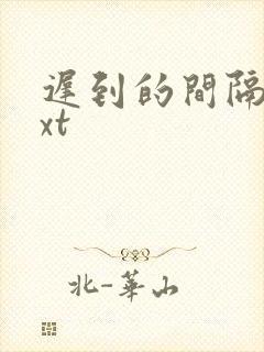 迟到的间隔年txt