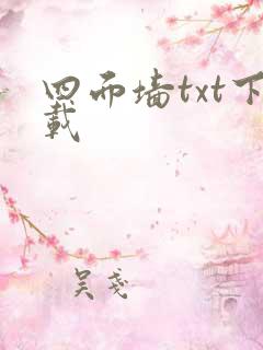 四面墙txt下载
