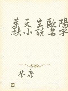 叶天生欧阳欣忆秋小说名字