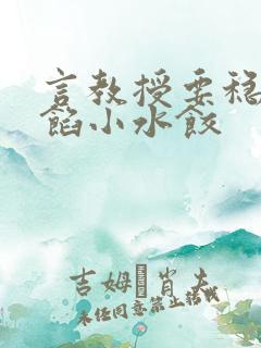 言教授要稳住肉馅小水饺