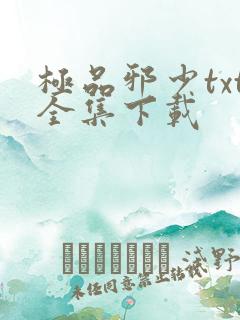 极品邪少txt全集下载