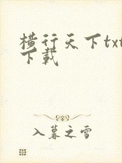 横行天下txt下载