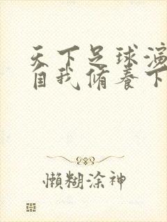 天下足球演员的自我修养下