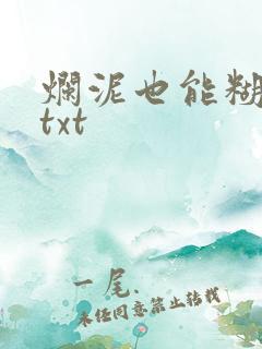烂泥也能糊上墙txt