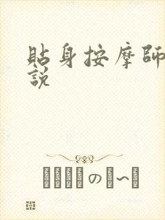 贴身按摩师 小说