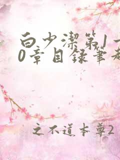 白少洁第1一40章目录笔趣阁