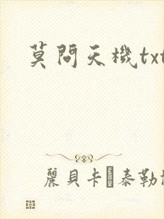 莫问天机txt