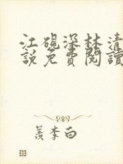 江砚深林清浅小说免费阅读