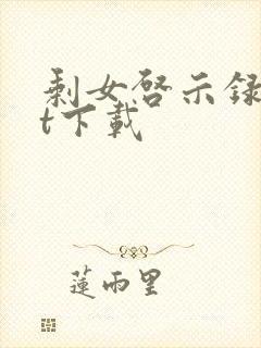 剩女启示录txt下载