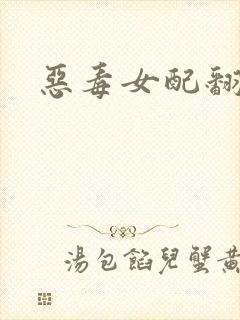 恶毒女配翻身后