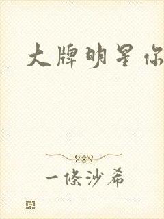 大牌明星你站住