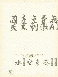 国产免费无码又爽又刺激A片小说