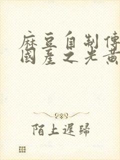 麻豆自制传媒 国产之光黄