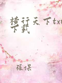 横行天下txt下载