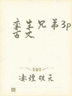 孪生兄弟3ph古文