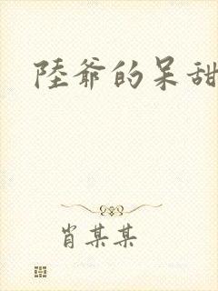 陆爷的呆甜萌妻