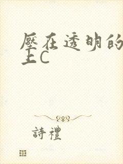 压在透明的玻璃上C