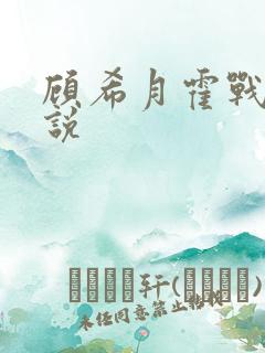 顾希月霍战霆小说