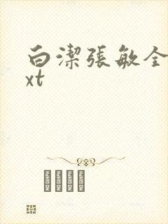 白洁张敏全集txt