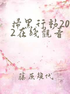 扫黑行动2022在线观看