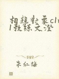 相亲对象c1v1教练文澄
