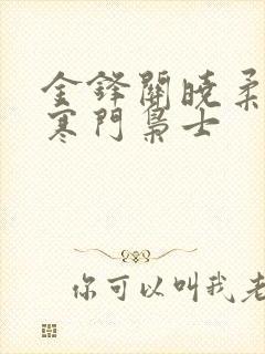 金锋关晓柔小说寒门枭士