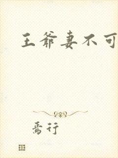 王爷妻不可欺