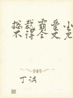 总裁霸爱小妻惹不得全文免费阅读