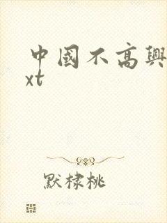 中国不高兴 txt