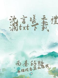 沈言曦季礼叶秋澜txt下载