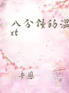 八分钟的温暖txt