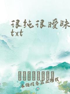 很纯很暧昧全集txt