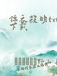 锦衣杀明txt下载