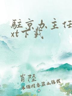 驻京办主任2txt下载