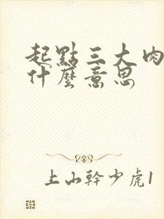 起点三大肉器是什么意思