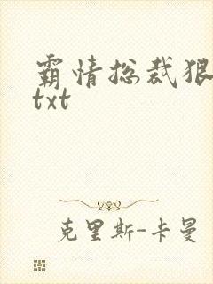 霸情总裁狠狠爱txt