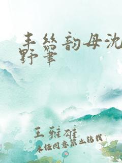 丰丝韵母沈蓉书野笔