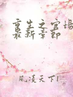 重生之官场风流最新章节