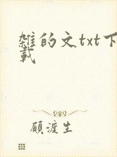 杂的文txt下载