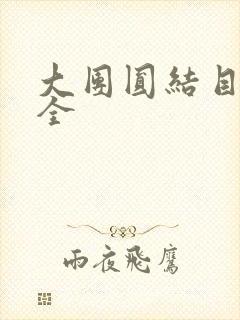 大团圆结目录大全