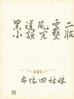 黑道风云二十年小说完整版