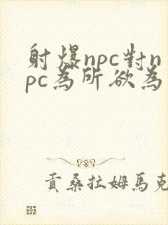 射爆npc对npc为所欲为的世界