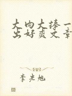 大肉大捧一进一出好爽文章