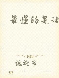 最慢的是活着