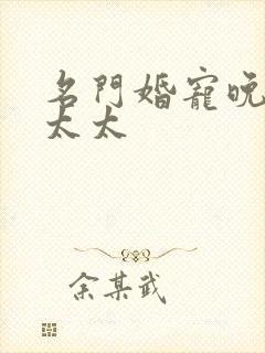 名门婚宠晚安赫太太