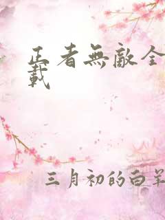 正者无敌全集下载