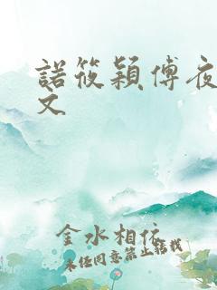 诺筱颖傅夜沉全文