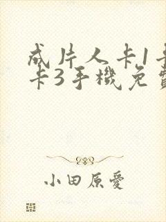 成片人卡1卡2卡3手机免费看