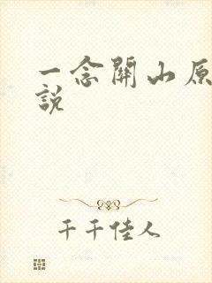 一念关山原著小说