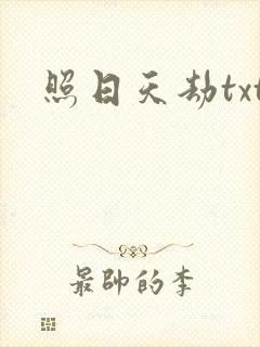 照日天劫txt